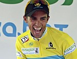 Alberto Contador wins the third stage of the Vuelta al Pais Vasco 2009